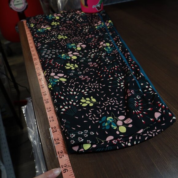 Lulus Boho Blooms Floral Print Pants Womens M Black Feminine Garden Party Casual - Picture 9 of 14